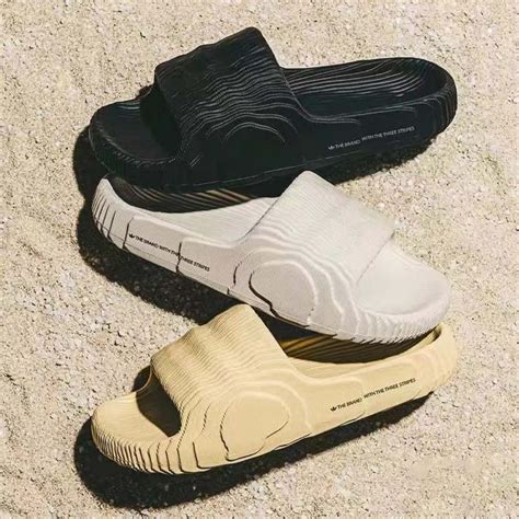 Elevate Your Poolside Look with the Magic Lime and Desert Sand Adidas adilette 22 slides